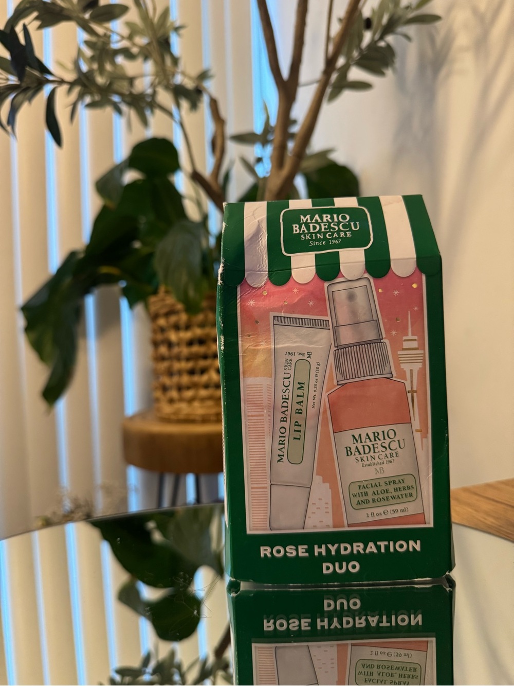 Mario Badescu Rose Hydration Duo Lip Balm + Facial Spray Set NEW